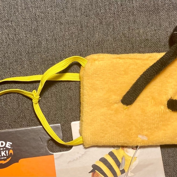 New, Bubble Bee Dog Costume, 2 pieces, Medium (up to 40 lbs) SO soft! - Picture 12 of 12